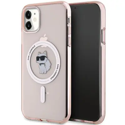 Karl Lagerfeld iPhone 11/XR Skal MagSafe IML Choupette Rosa