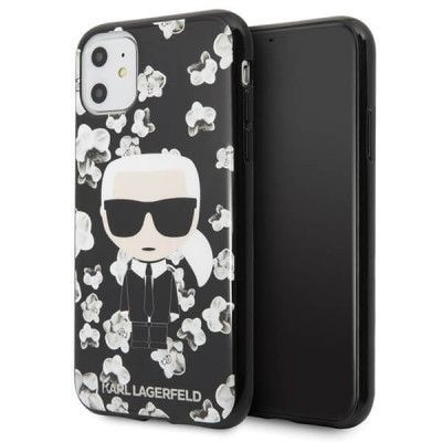 Karl Lagerfeld Skal iPhone 11 Flower Ikonik Karl - Svart
