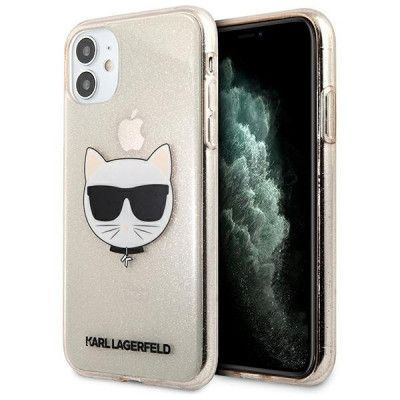 Karl Lagerfeld Skal iPhone 11 Glitter Choupette - Guld