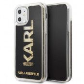 Karl Lagerfeld Skal iPhone 11 Karl logo Glitter - Svart