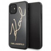 Karl Lagerfeld Skal iPhone 11 Signature Glitter  - Svart