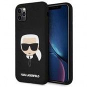 Karl Lagerfeld Skal iPhone 11 Silicone Karl`s Head - Svart