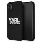 Karl Lagerfeld Skal iPhone 11 Silicone Stack Logo - Svart