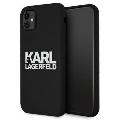 Karl Lagerfeld Skal iPhone 11 Silicone Stack Logo - Svart