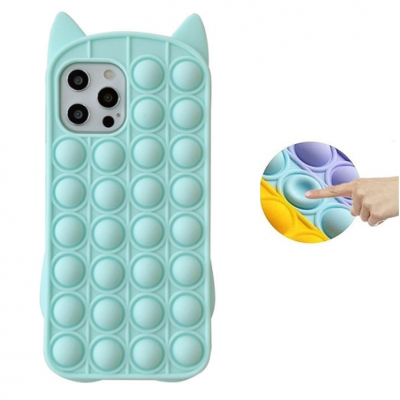 Katt Pop it Fidget Multicolor Skal till iPhone 11