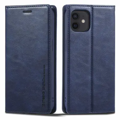 LC.IMEEKE iPhone 11 Plånboksfodral Konstläder - Blå