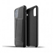 Mujjo Full Leather Wallet Case för iPhone 11 - Svart