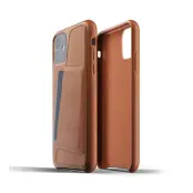 Mujjo Full Leather Wallet Case för iPhone 11 - Tan
