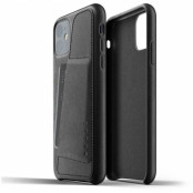 Mujjo Full Leather Wallet Case (iPhone 11) - Blå