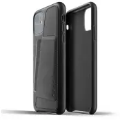 Mujjo Full Leather Wallet Case (iPhone 11) - Blå