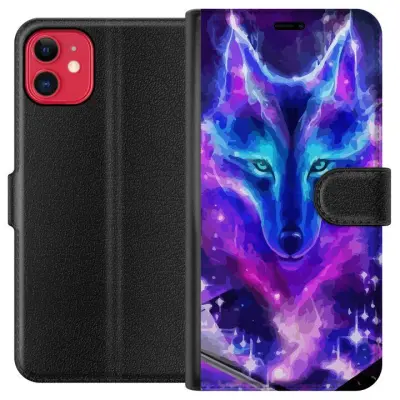 Plånboksfodral till Apple iPhone 11 med Neon Varg