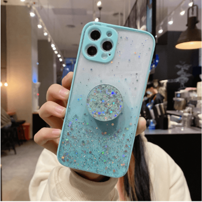 Skal med Mobilhållare till iPhone 11 - Turkos