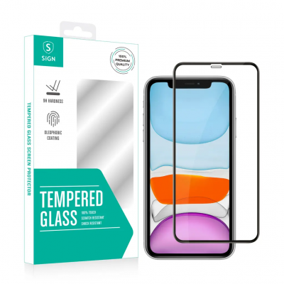 SiGN iPhone 11/XR Härdat Glas Skärmskydd + Dust Mesh 3D
