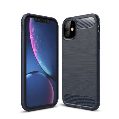 Skal i Kolfiber-design för iPhone 11 - Blå