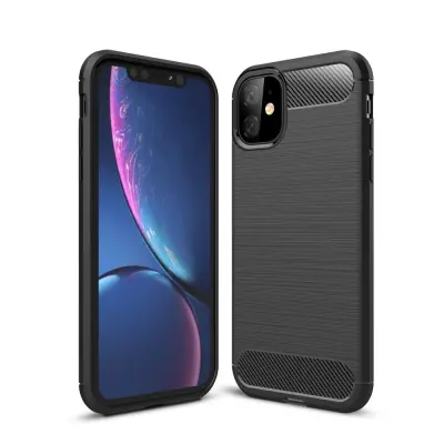 Skal i Kolfiber-design för iPhone 11 - Svart