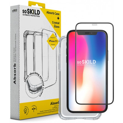 SoSkild Absorb 2.0 Back Case + Tempered Glas (iPhone 11)