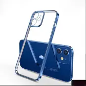 SULADA Ultra Thin TPU Mobilskal med Elektropläterad Ram för iPhone 11 - Blå