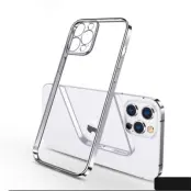 SULADA Ultra Thin TPU Mobilskal med Elektropläterad Ram i Silver för iPhone 11