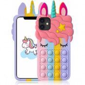 Unicorn Pop it fidget skal till iPhone 11 - Rainbow