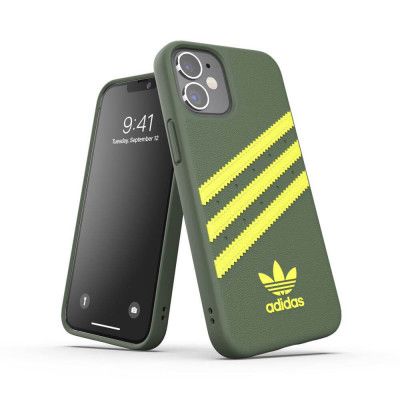 Adidas Moulded Skal till iPhone 12 mini wild pine/acid yellow