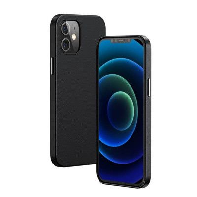 Baseus Magnetic Läder Magsafe Skal iPhone 12 Mini - Svart