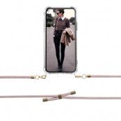 Boom iPhone 12 Mini skal med mobilhalsband- Rope Rose Gold