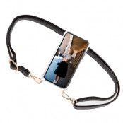 Boom iPhone 12 Mini skal med mobilhalsband- Strap Black