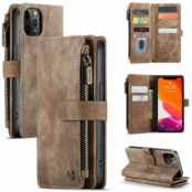 CASEME iPhone 12 Mini Plånboksfodral Äkta Läder 2in1 - Brun