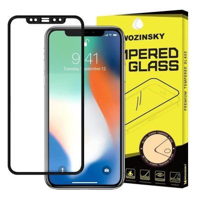 Wozinsky Full Cover Flexi Härdat Glas iPhone 12 mini Svart