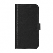 Essentials | Leather Avtagbart Plånboksfodral iPhone 12 mini - Svart