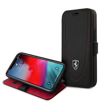 Ferrari Plånboksfodral iPhone 12 mini Off Track Perforated - Svart