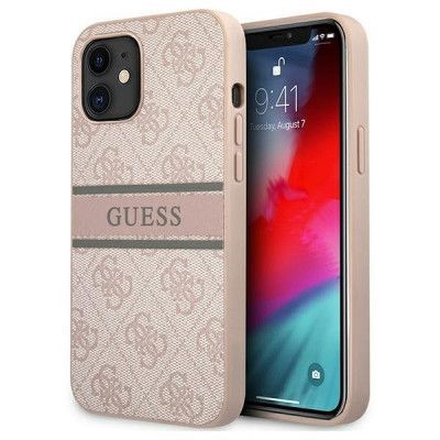 Guess Skal iPhone 12 mini 4G Stripe - Rosa