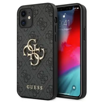 GUESS Skal iPhone 12 Mini Metal Logo - Grå