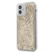 Guess Skal iPhone 12 mini Liquid Glitter - Guld