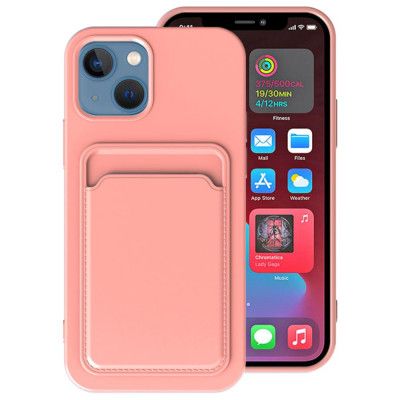 iPhone 12 Mini Skal med Kortfack - LjusRosa