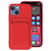 iPhone 12 Mini Skal med Kortfack - Röd