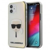 Karl Lagerfeld iPhone 12 Mini Skal Iridescent Karl`s Head - Flerfärgad