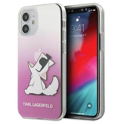 Karl Lagerfeld iPhone 12 Mini Skal Choupette Fun - Rosa