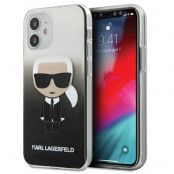 Karl Lagerfeld iPhone 12 Mini Skal Gradient Ikonik Karl - Svart
