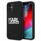 Karl Lagerfeld iPhone 12 Mini Skal Silikon Stack Logo - Svart