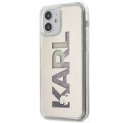 Karl Lagerfeld iPhone 12 Mini Skal Liquid Glitter Karl - Silver