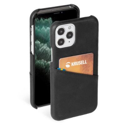 Krusell iPhone 12 Mini CardCover Leather, Black