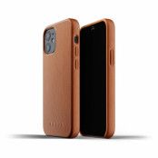 Mujjo Full Leather Case till iPhone 12 Mini - Tan