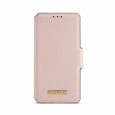Muxma Saffiano Plånboksfodral till Apple iPhone 12 Mini - Rosa
