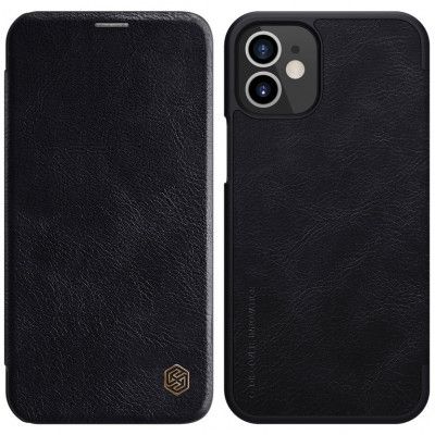 Nillkin Qin original leather Fodral till iPhone 12 mini Svart