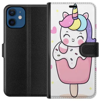 Plånboksfodral till Apple iPhone 12 mini med Glad enhörning