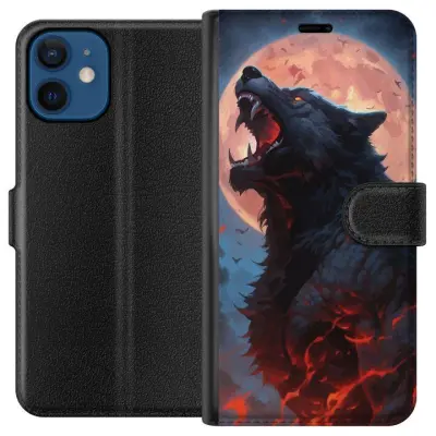 Plånboksfodral till Apple iPhone 12 mini med Ylande varg