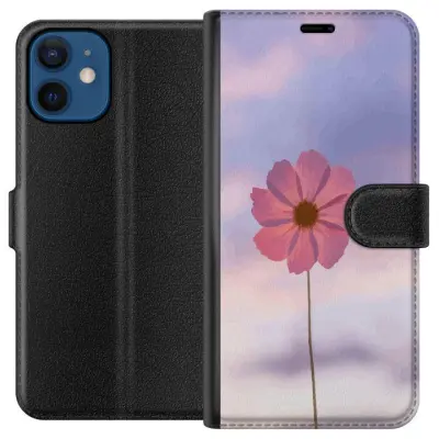 Plånboksfodral till Apple iPhone 12 mini med Rosa blomma