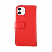 RV iPhone 12 Mini Plånboksfodral Genuint läder - Röd