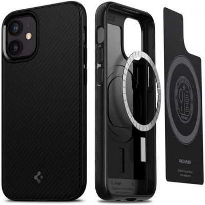 Spigen Mag Armor Skal iPhone 12 Mini - Matte Svart